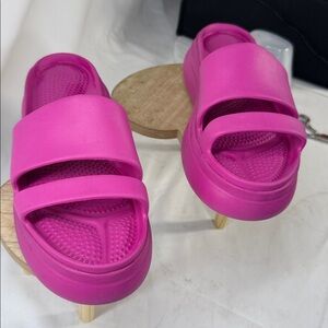 RAG AND BONE NEW YORK CUTE WATERPROOF  PINK SLIDES SIZE EU 38 or Sz U.S 8